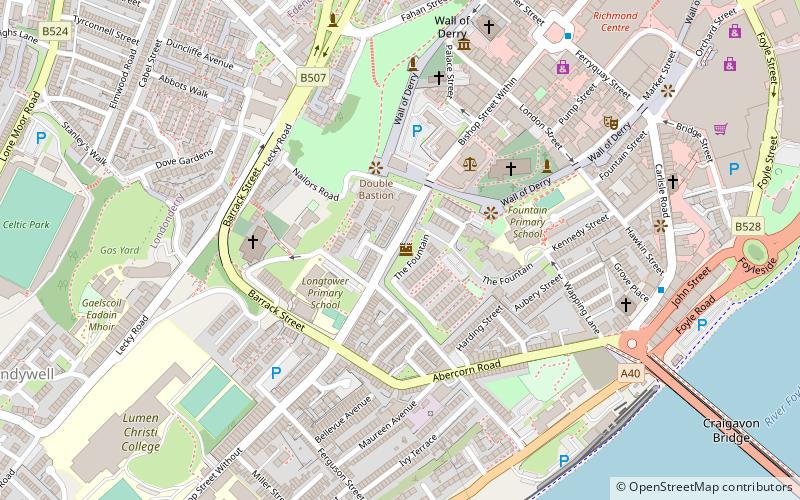 Derry Gaol location map