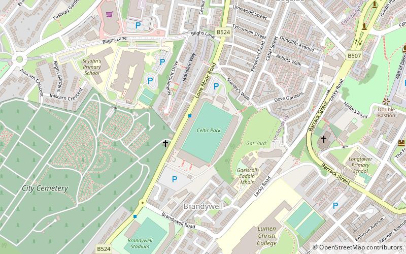 Celtic Park location map