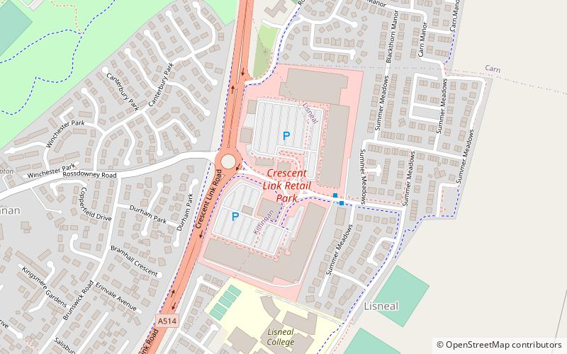 crescent link retail park londonderry location map