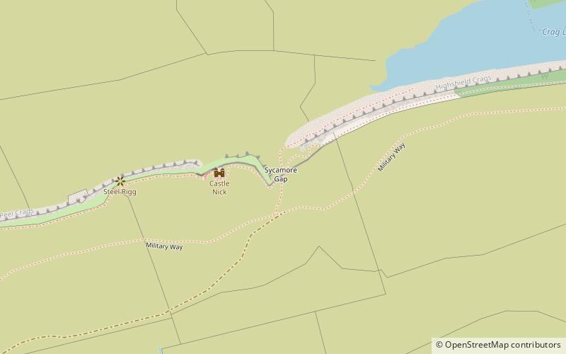 Sycamore Gap Tree location map