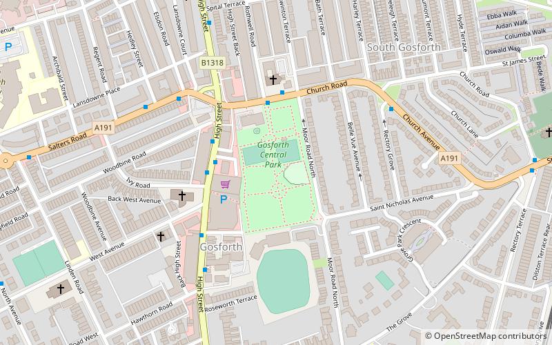 Gosforth Central Park location map