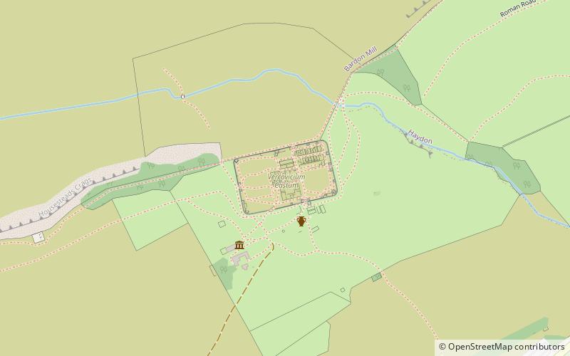 Fort romain de Housesteads location map