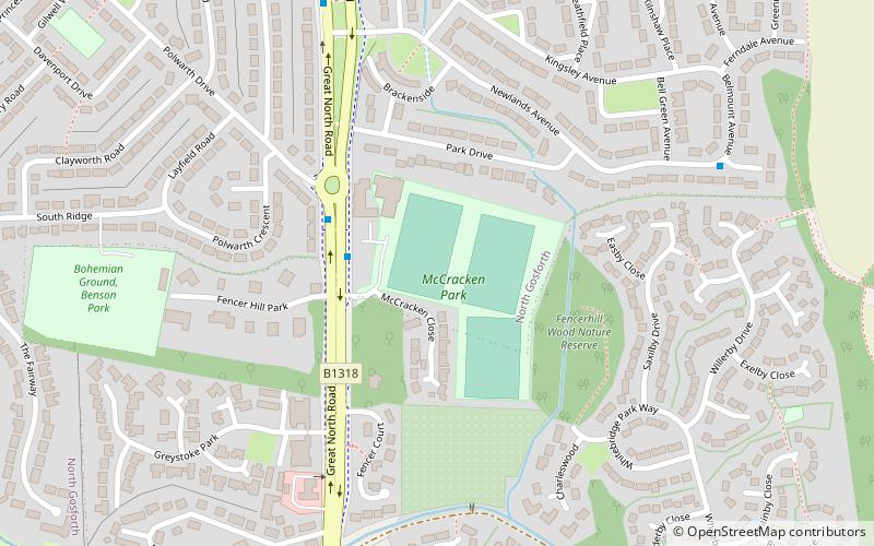 mccracken park newcastle upon tyne location map