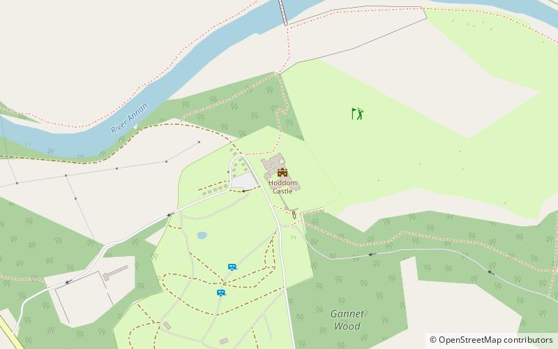 Hoddom Castle location map