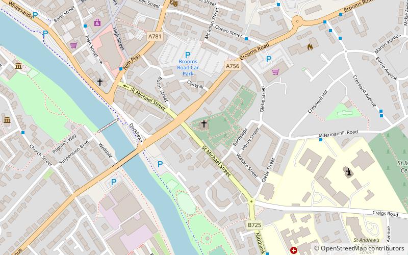 st michaels and south parish church dumfries location map