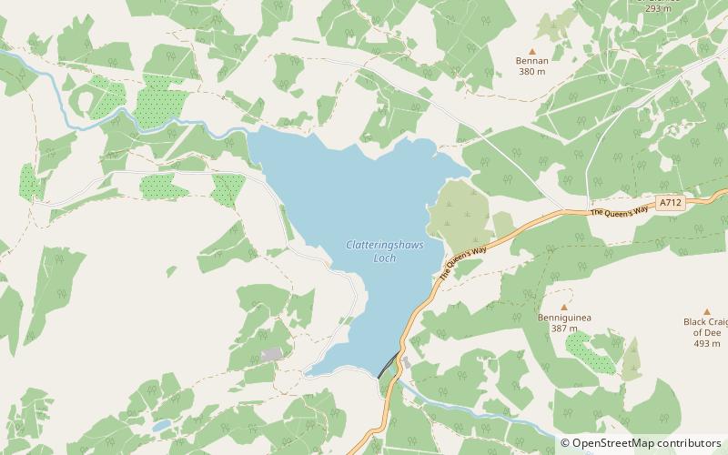 Clatteringshaws Loch location map