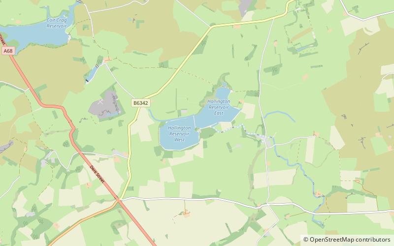 Hallington Reservoirs location map