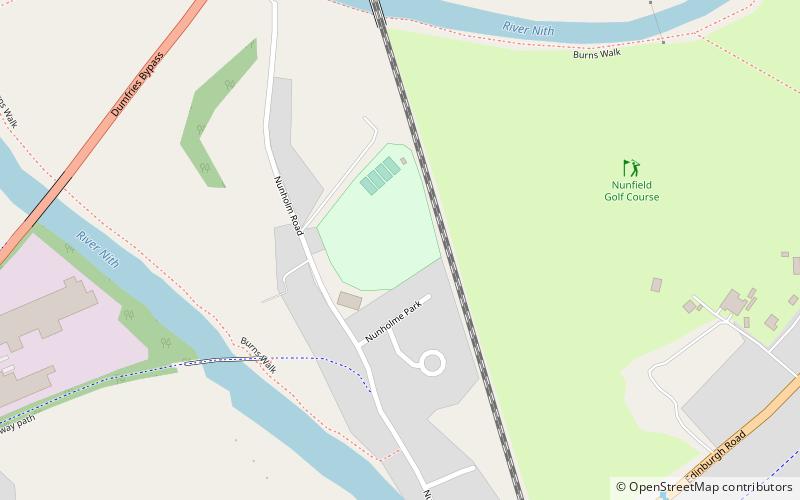 campo de criquet de nunholm dumfries location map