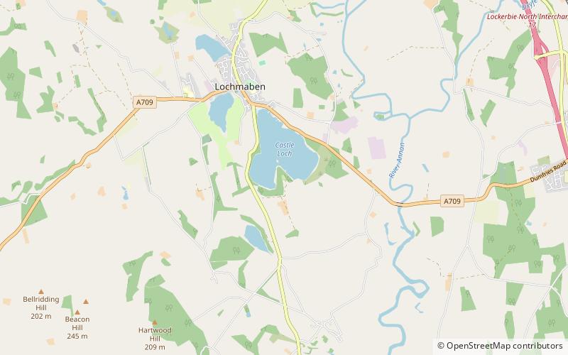 Lochmaben Castle location map