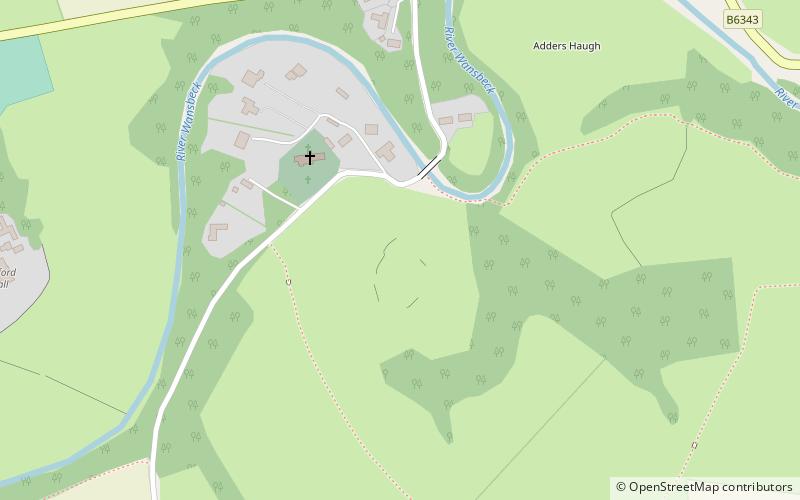 Mitford Castle location map