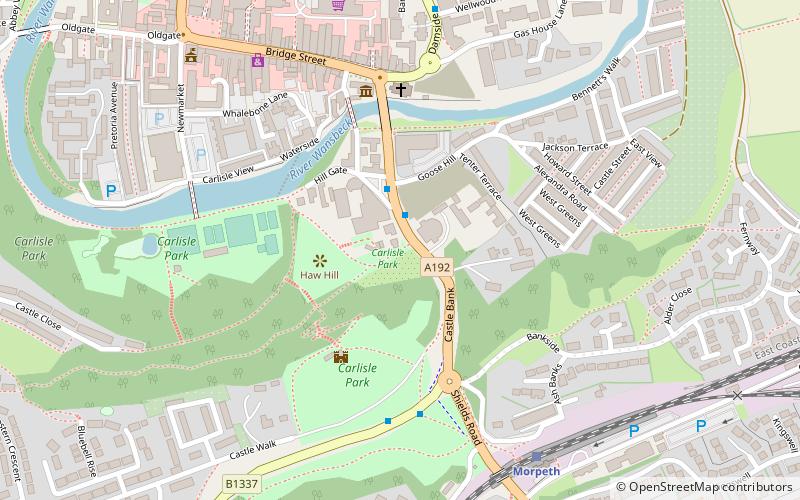 carlisle park morpeth location map