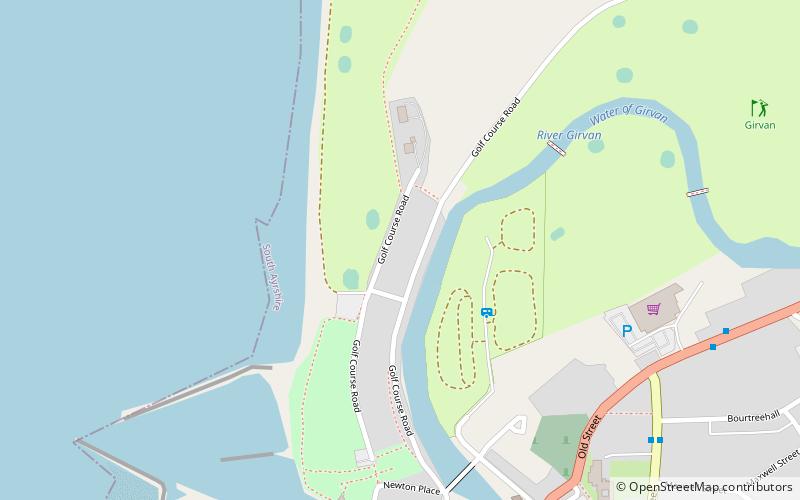 girvan golf course location map