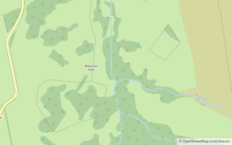 billsmoor park and grasslees wood northumberland nationalpark location map