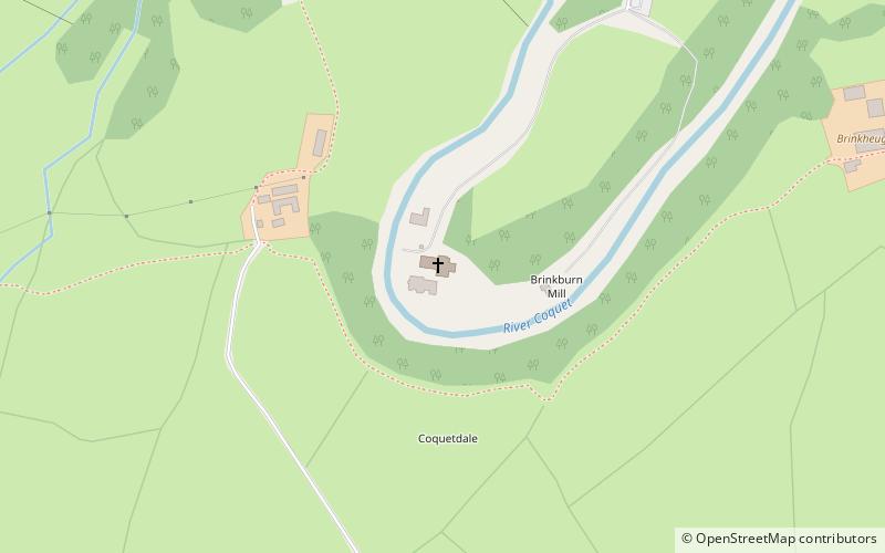 Brinkburn Priory location map