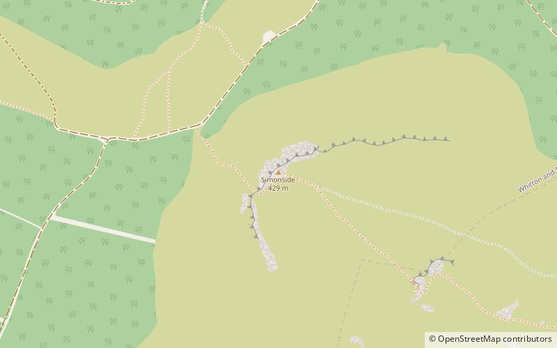 simonside hills northumberland nationalpark location map