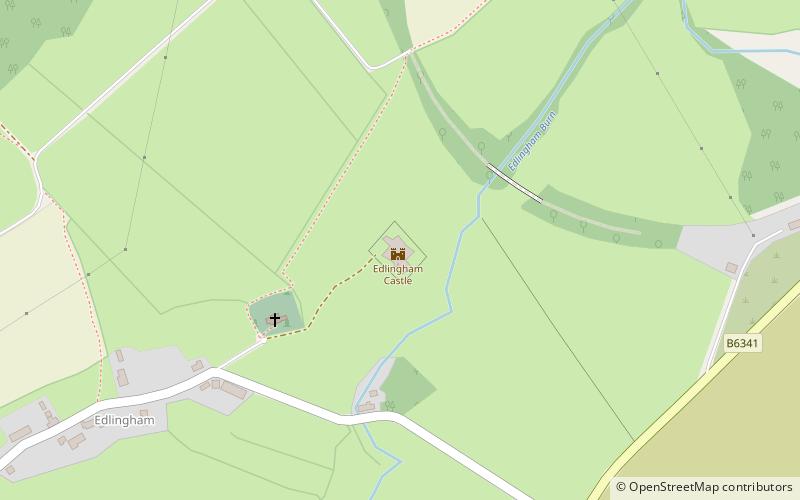 Edlingham Castle location map