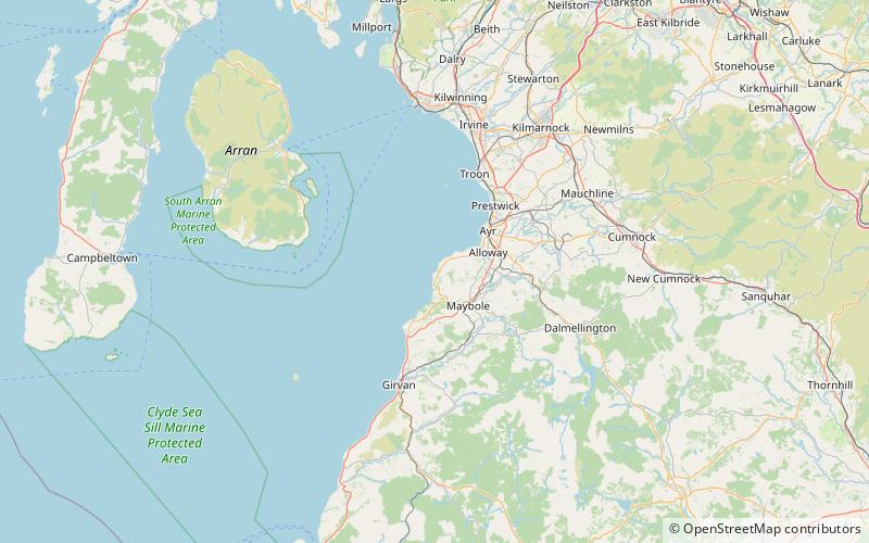 Dunure Castle location map