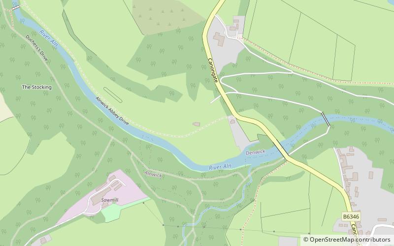 Alnwick Abbey location map