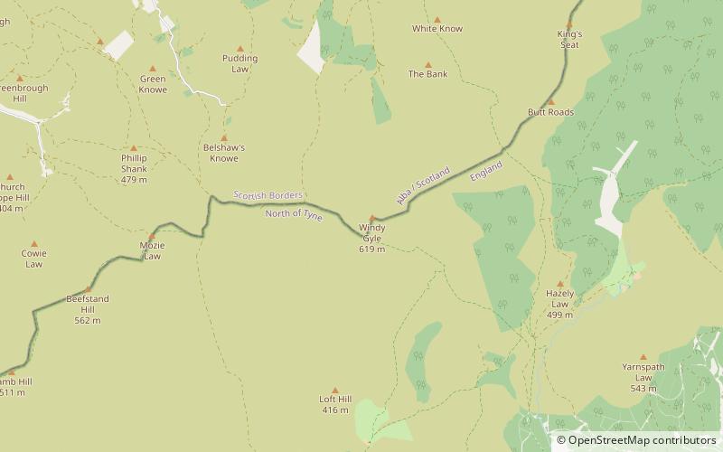 Windy Gyle location map