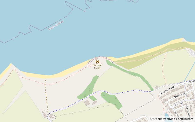Greenan Castle location map