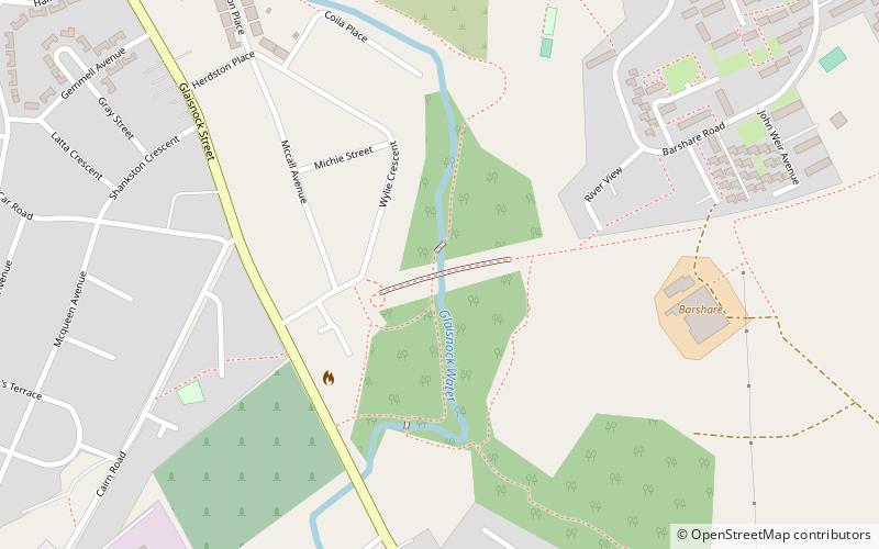 Glaisnock Viaduct location map