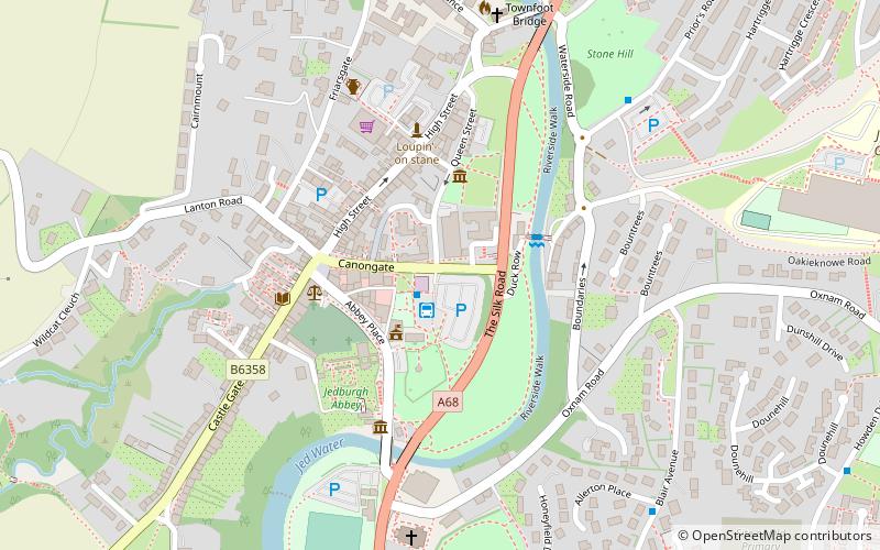 Jedburgh Library location map