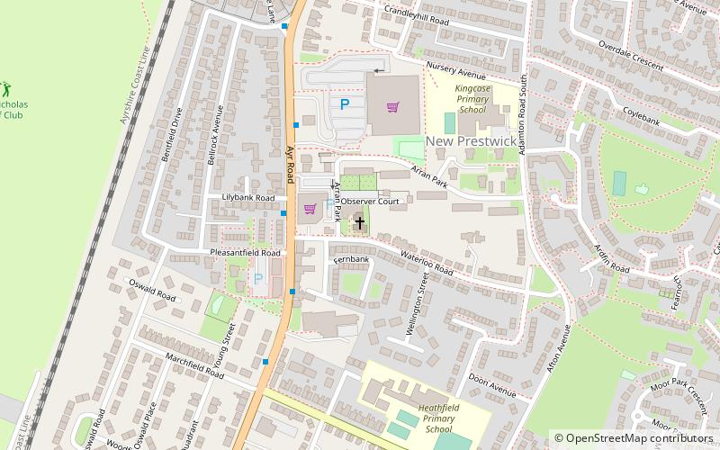 kingcase parish church prestwick location map