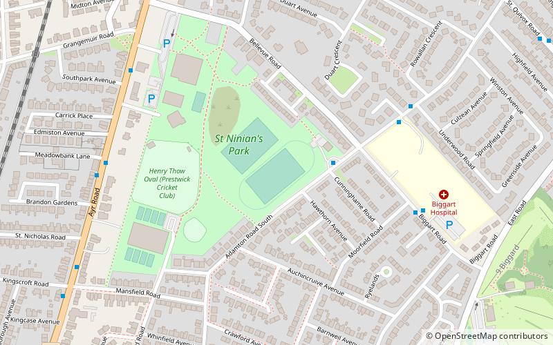 the oval prestwick location map