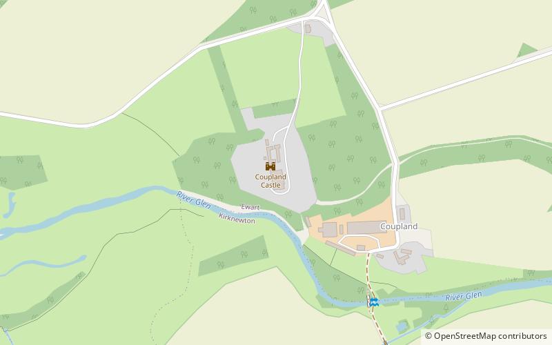 Coupland Castle location map