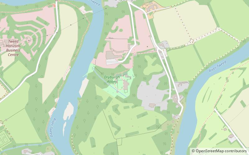 Abbaye de Dryburgh location map