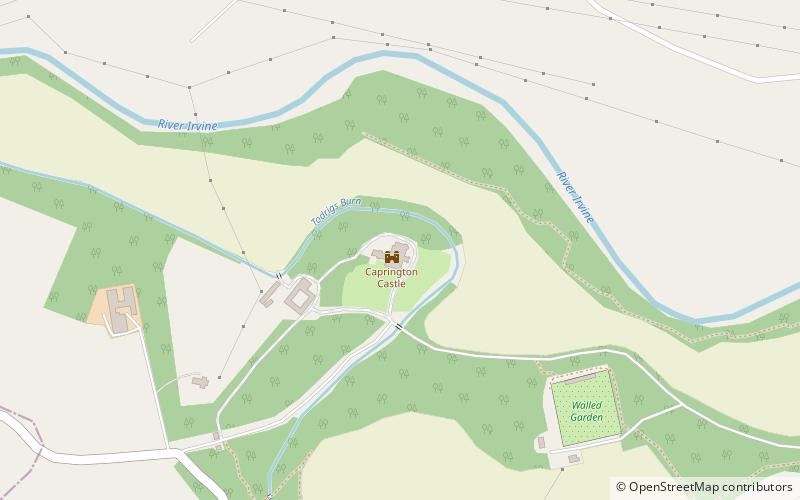 Caprington Castle location map