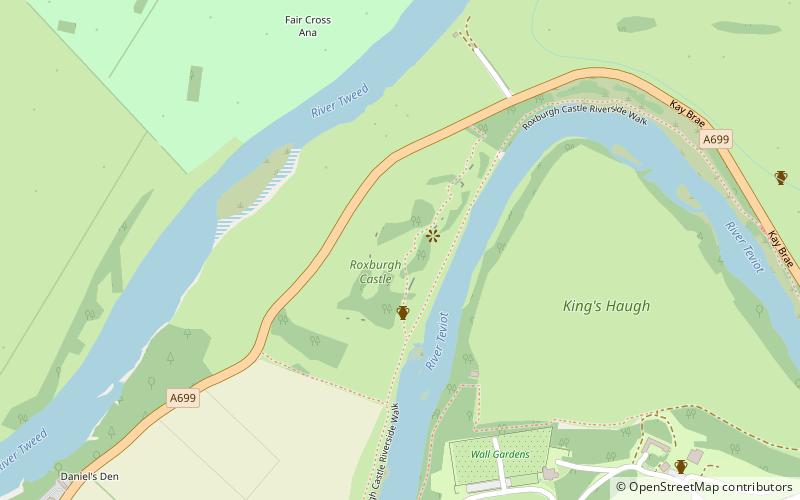 Roxburgh Castle location map