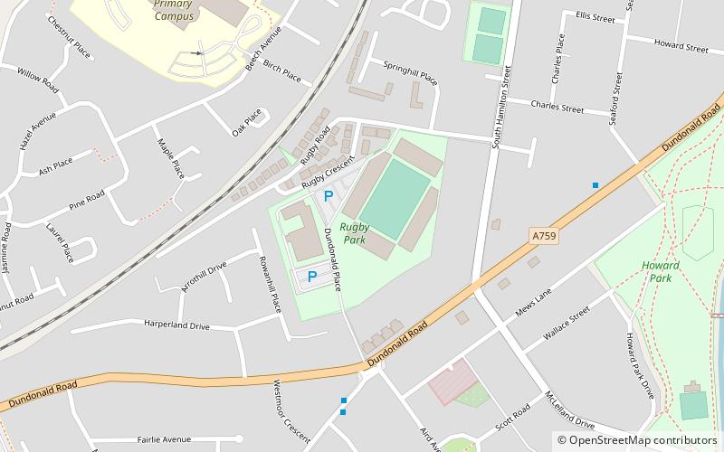 Rugby Park location map