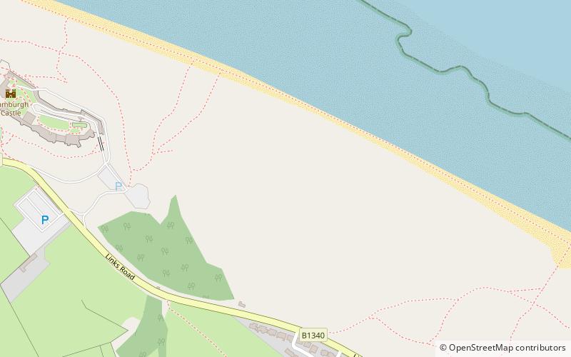 Bamburgh Dunes location map
