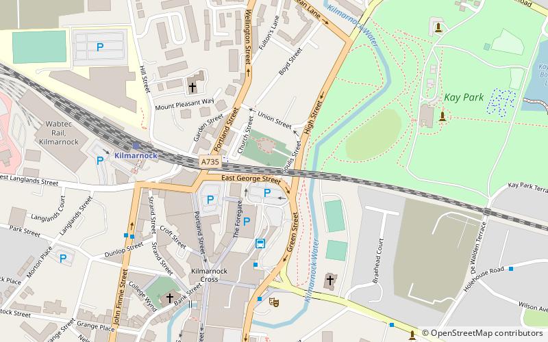 Kilmarnock railway viaduct location map