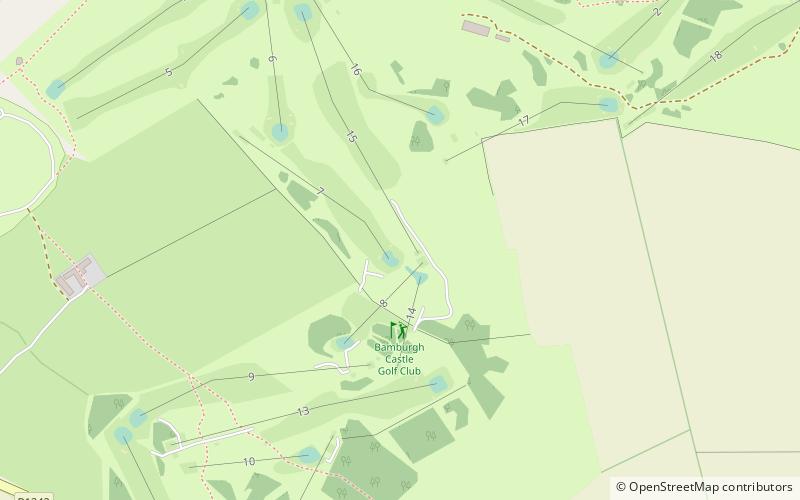 bamburgh castle golf club location map