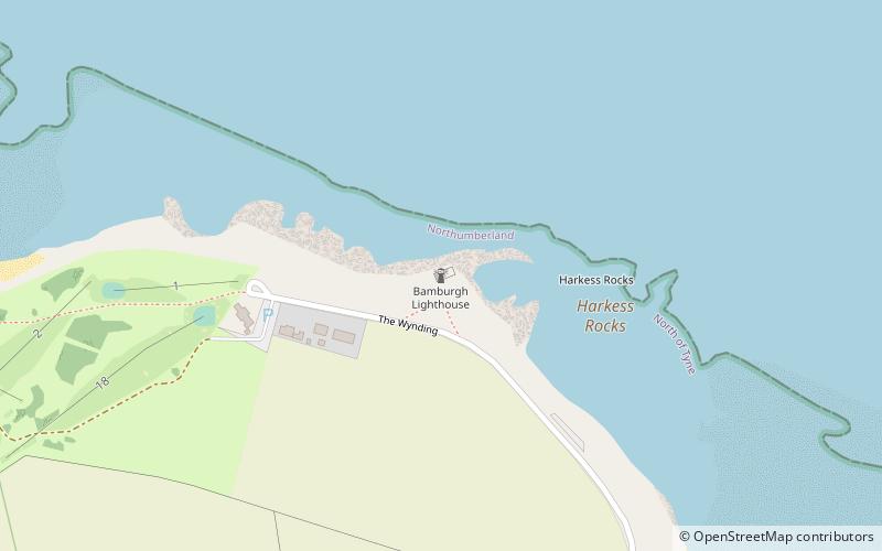 Bamburgh Lighthouse location map
