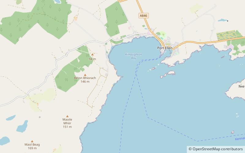 carraig fhada port ellen location map