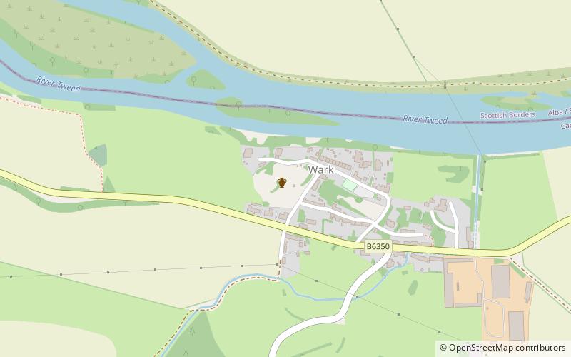 Wark on Tweed Castle location map
