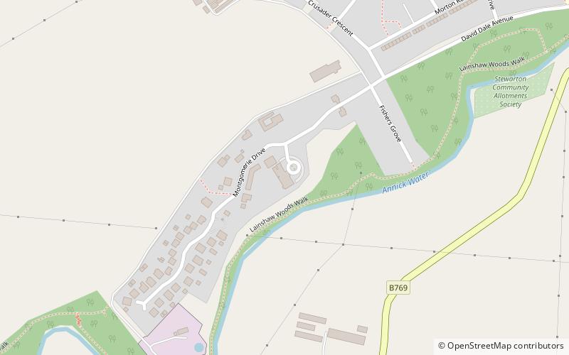 lainshaw castle stewarton location map