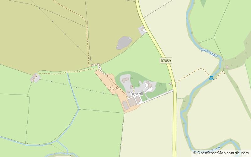 Drochil Castle location map