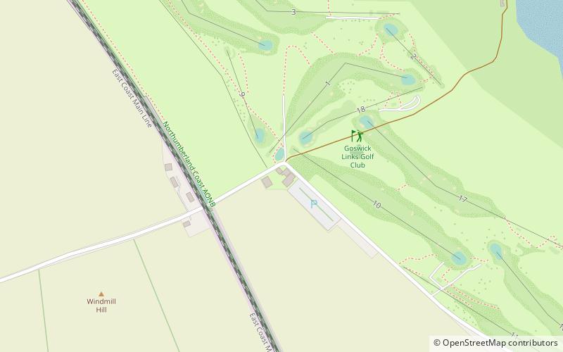 Goswick Golf Club location map