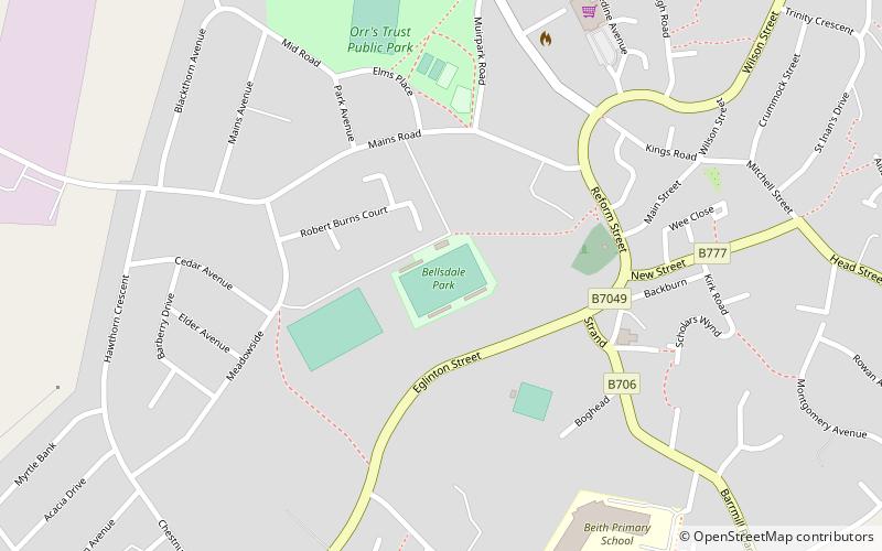 Bellsdale Park location map