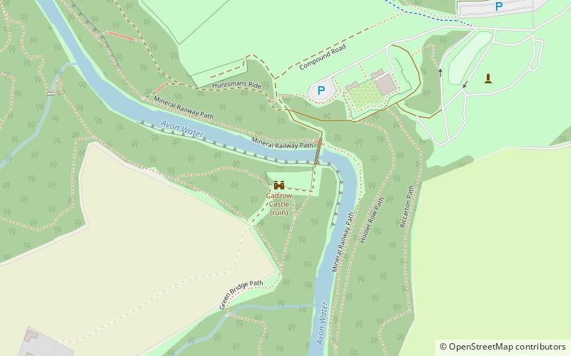 Cadzow Castle location map