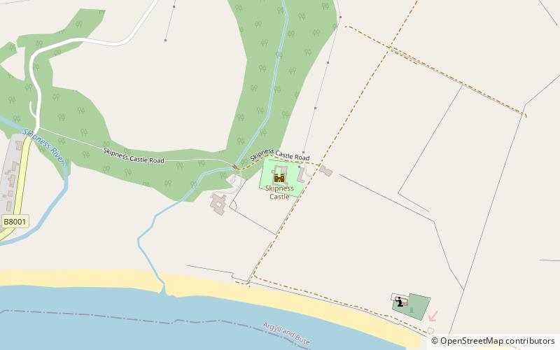 Skipness Castle location map