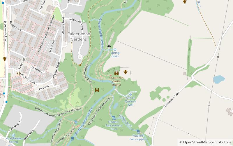 Calderwood Castle location map