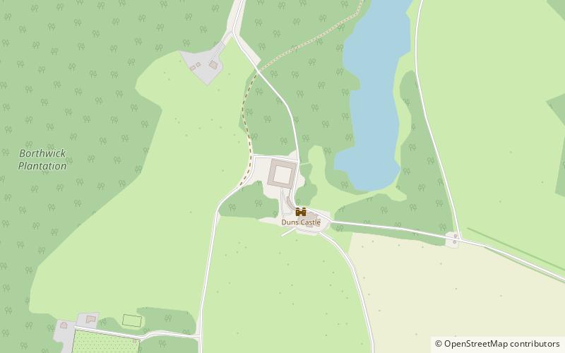 Duns Castle location map
