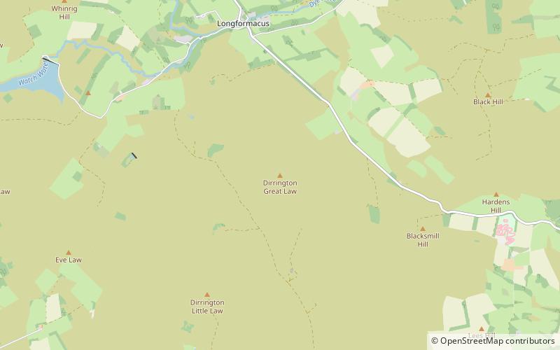 Dirrington Great Law location map