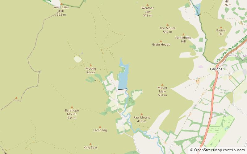 baddinsgill reservoir location map