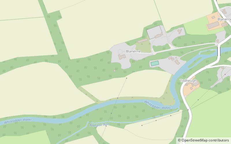 Blanerne Castle location map